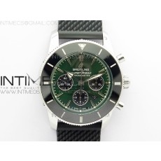 브라이틀링 슈퍼오션 그린다이얼 러버 SuperOcean Black Ceramic Bezel B50 Best Edition Green Dial on Black Rubber Strap A7750