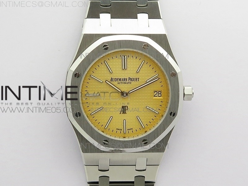 KZ공장 15202 옐로우다이얼 Royal Oak 39mm 15202 SS KZF 1:1 Best Edition Yellow Textured Dial on SS Bracelet A2121