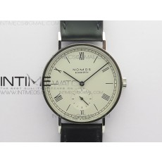 MK공장 노모스 탕고맛 화이트다이얼 가죽스트랩 Tangomat Automatic 38mm SS MKS 1:1 Best Edition White Dial Roman Markers on Black Leather Strap A23J