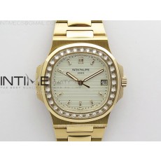 PP공장 V4 노틸러스 로골 화이트다이얼 Nautilus 5711/1R T Crystal Bezel PPF V4 1:1 Best Edition White Textured Dial on RG Bracelet 324CS (Free box) PPF공장