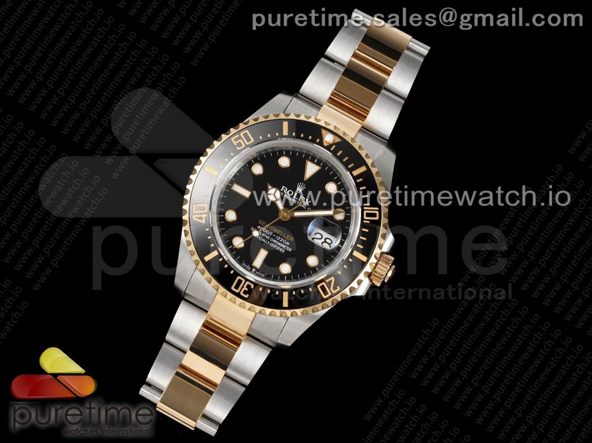 GM공장 V4 롤렉스 씨드웰러 흑콤 포금 3235 Sea-Dweller Two Tone SS/YG Wrapped Gold 126603 GMF Best Edition Black Dial on SS/YG Bracelet SA3235 V4