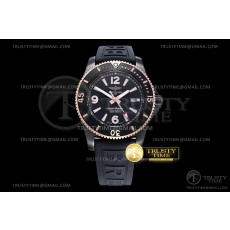 TF공장 브라이틀링 슈퍼오션 DLC 블랙다이얼 러버 Superocean 44mm DLC/RG/RU Black TF Asia 2824