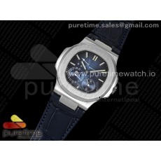 PF공장 노틸러스 문페이즈 블루다이얼 가죽스트랩 Nautilus 5712 SS PF Best Edition Blue Dial on Blue Leather Strap A23J