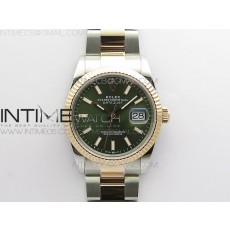 BP공장 롤렉스 데이저스트 36 로즈골드콤비 904 그린다이얼 Datejust 36mm 116231 SS/RG BP 1:1 Best Edition Green Dial Stick Markers On SS/RG Oyster Bracelet A2824