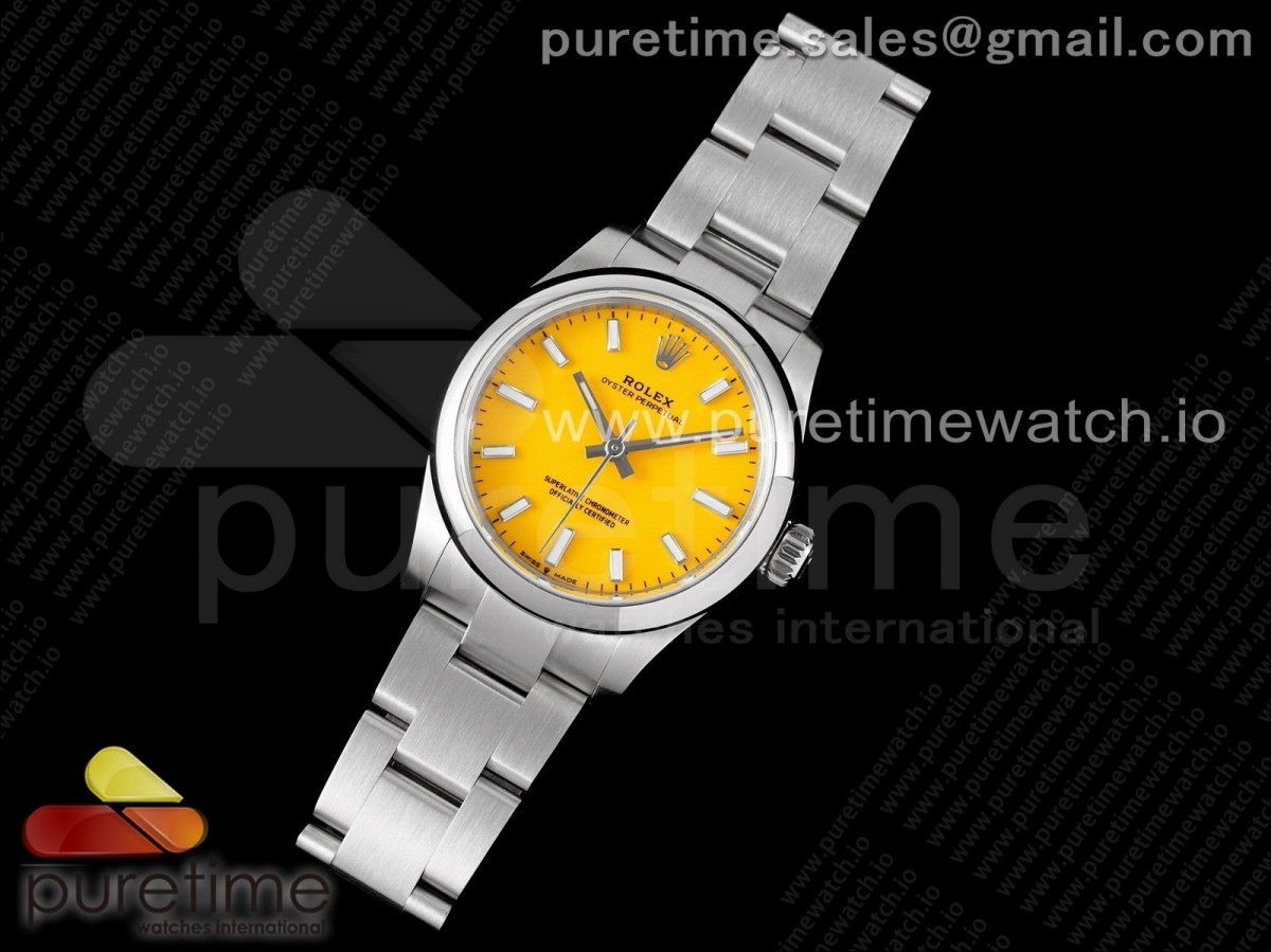 EW공장 롤렉스 오이스터퍼페츄얼 31미리 옐로우다이얼 Oyster Perpetual 31mm 277200 EWF Best Edition Yellow Dial on SS Bracelet 6T15