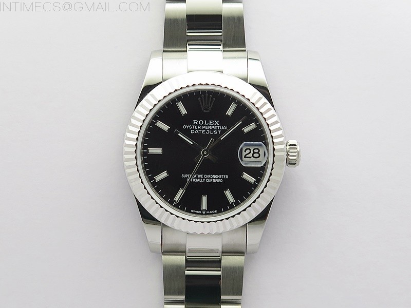 BP공장 롤렉스 데이저스트 31 블랙다이얼 2813무브 21600진동 Datejust 31mm 278273 SS BP Best Edition Black Stick Markers Dial on Oyster Bracelet