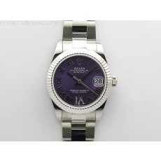 BP공장 롤렉스 데이저스트 31 퍼플다이얼 2813무브 21600진동 Datejust 31mm 278273 SS BP Best Edition Purple Roman Markers Dial on Oyster Bracelet