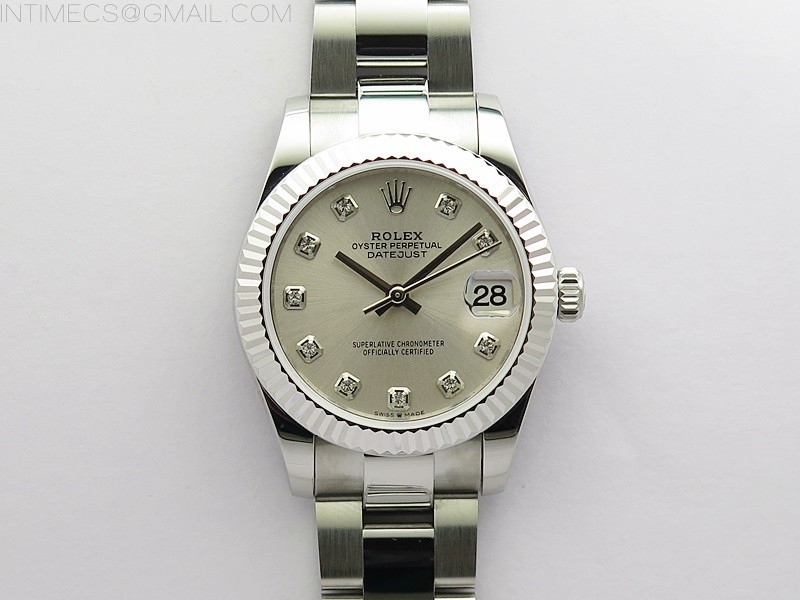 BP공장 롤렉스 데이저스트 31 실버다이얼 2813무브 21600진동 Datejust 31mm 278273 SS BP Best Edition Silver Crystals Markers Dial on Oyster Bracelet