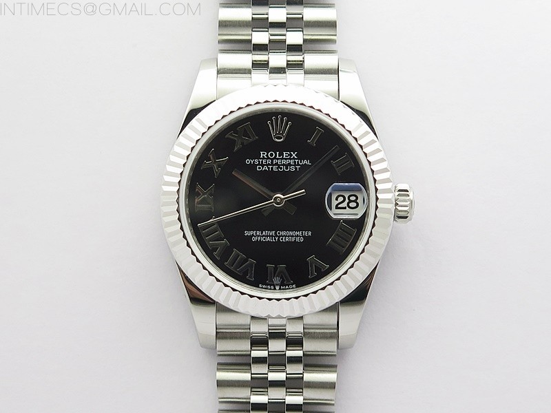 BP공장 롤렉스 데이저스트 31 블랙다이얼 2813무브 21600진동 Datejust 31mm 278271 SS BP Best Edition Black Roman Markers Dial on Jubilee Bracelet