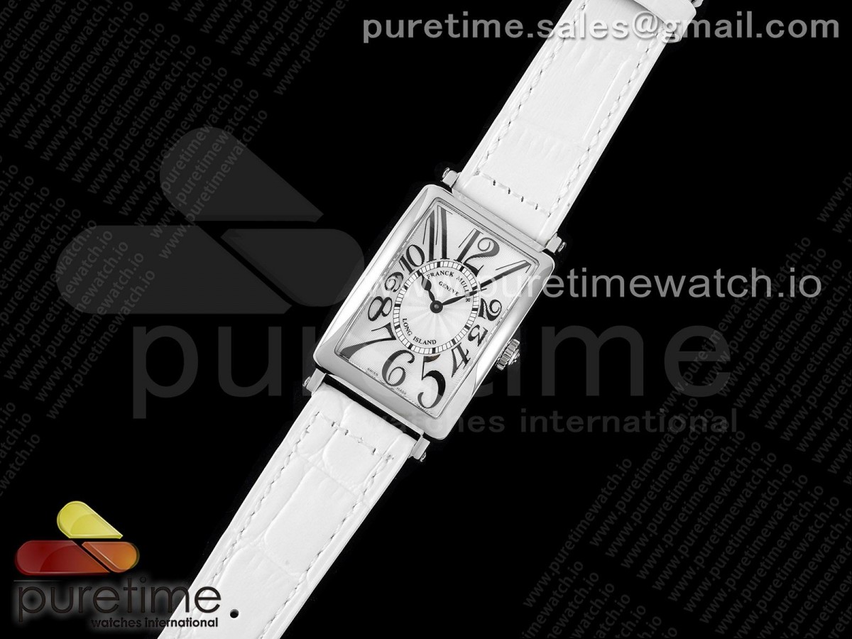 ZF공장 롱아일랜드 화이트다이얼 가죽스트랩 Long Island Ladies SS ZF 1:1 Best Edition on White Leather Strap Ronda Quartz