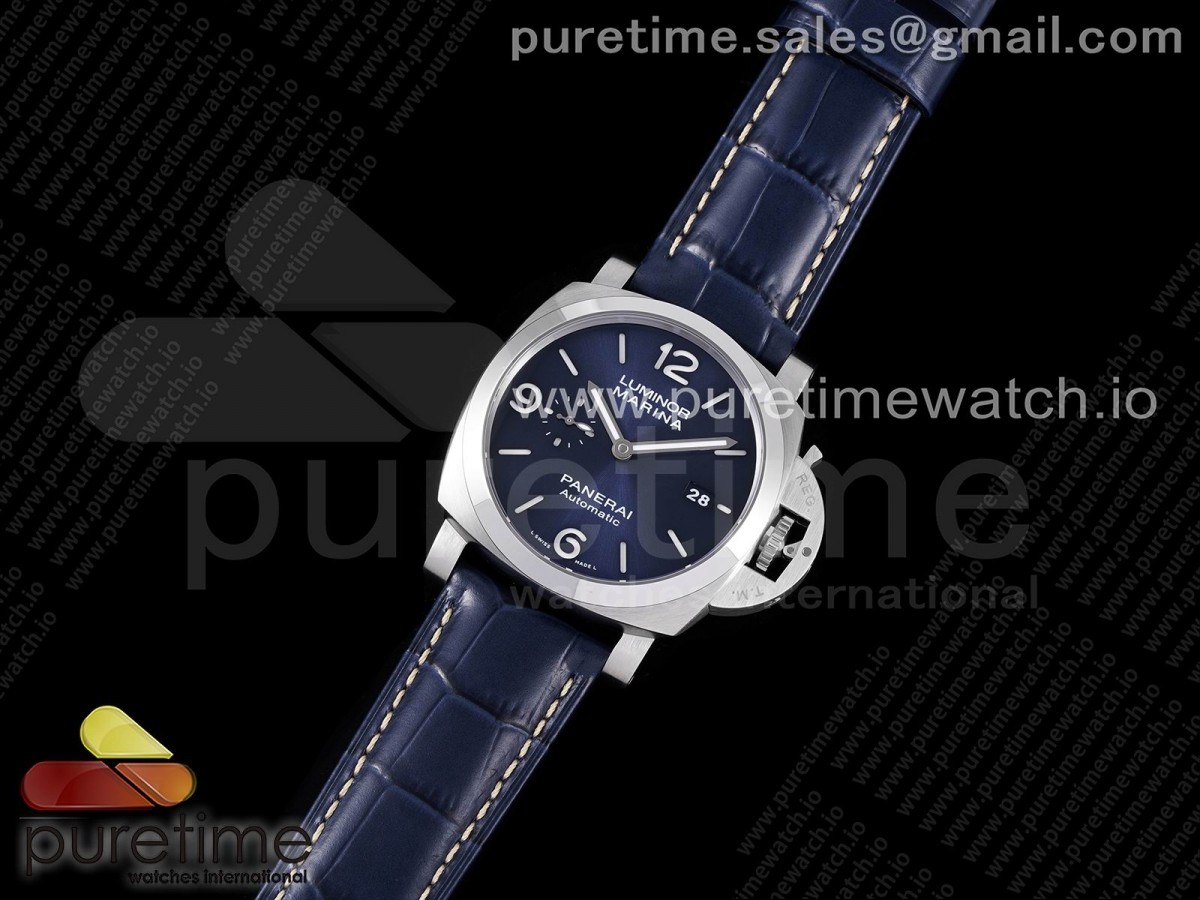 VS공장 파네라이 PAM1313 스틸 블루다이얼 가죽스트랩 PAM1313 VSF 1:1 Best Edition Blue Dial on Blue Leather Strap P.9010 Clone SB공장