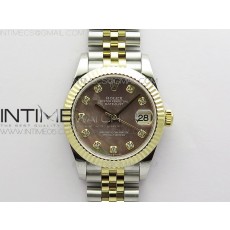 BP 롤렉스 데이저스트 31 옐로우골드콤비 자개다이얼 2813 Datejust 31mm 278273 SS/YG BP Best Edition Brown MOP Diamond Markers Dial on SS/YG Jubilee Bracelet