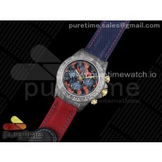 OM공장 데이토나 DIW 카본 나일론스트랩 4130 Daytona DIW Carbon OMF Best Edition Blue/Red Dial on Blue/Red Nylon Strap A4130