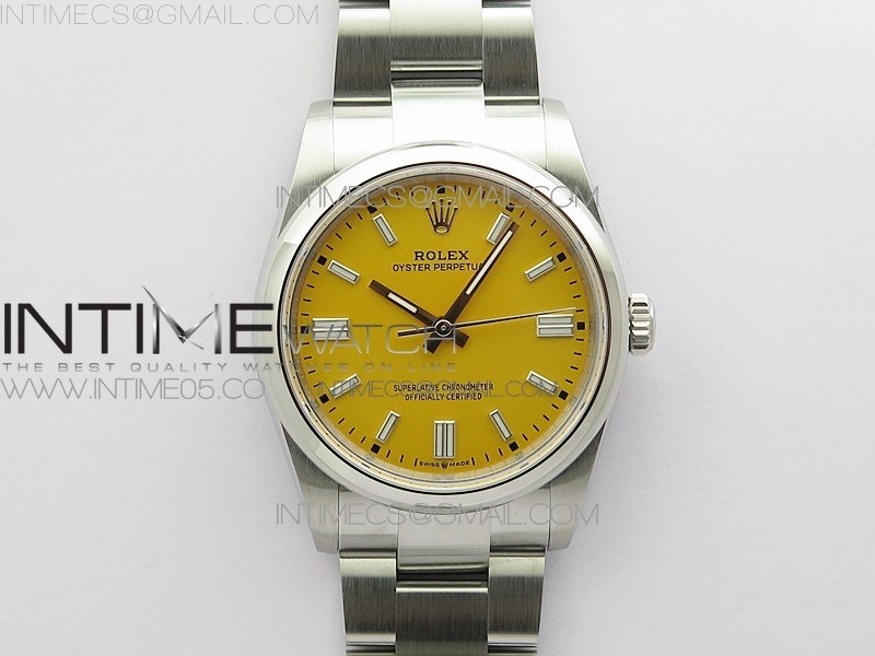 BP공장 롤렉스 오이스터퍼페츄얼 36미리 옐로우다이얼 2813 Oyster Perpetual 36mm 126000 BP Best Edition Yellow Dial on SS Bracelet