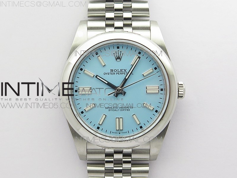 BP공장 롤렉스 오이스터퍼페츄얼 41미리 티파니블루다이얼 2813 Oyster Perpetual 41mm 124300 BP Best Edition Tiffany Blue Dial on SS Jubilee Bracelet