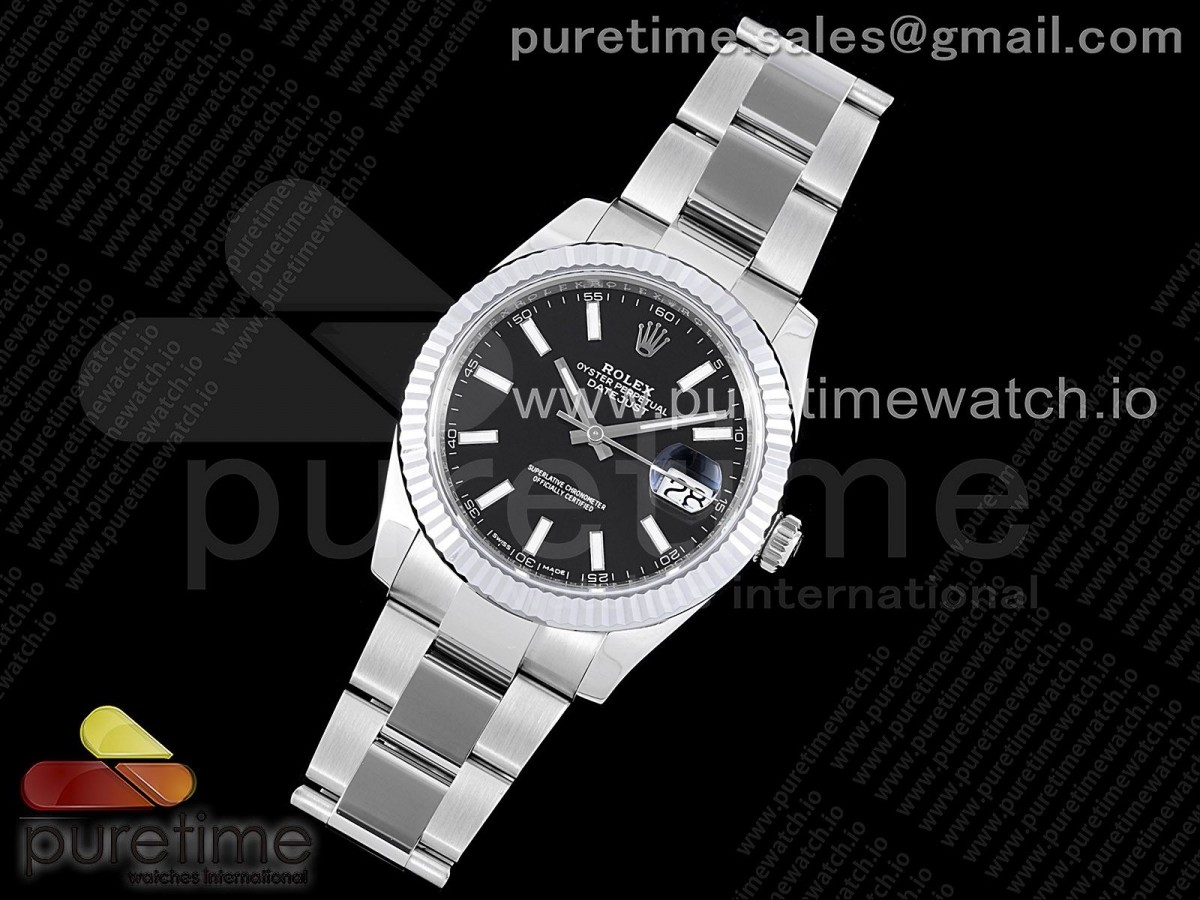 VS공장 롤렉스 데이저스트 41 블랙다이얼 플루티드베젤 오이스터브레이슬릿 3235 DateJust 41 126334 904L SS VSF 1:1 Best Edition Black Dial on Oyster Bracelet VS3235