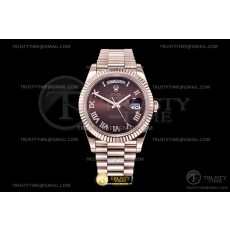 GM공장 V3 롤렉스 데이데이트 40 로골 브라운다이얼 2836 DayDate 40mm Pres Flt RG/RG Brown/Rmn GMF V3 A2836