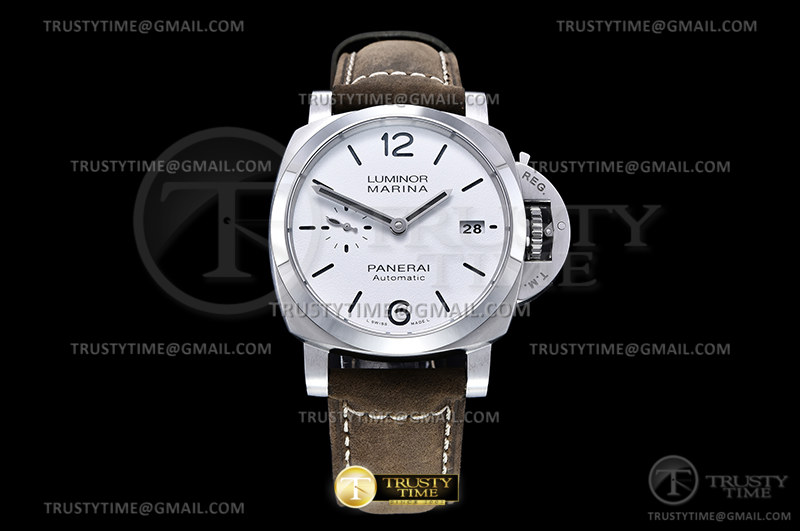 VS공장 PAM 1394 화이트다이얼 가죽스트랩 PAM 1394 Luminor Marina Auto 42mm SS/LE VSF P9010