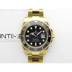 D1공장 롤렉스 서브마리너 옐로우골드금통 포금 블랙다이얼 2836 Submariner 116618 LN D1F Best Edition YG Wrapped Black Dial on YG Wrapped Bracelet A2836