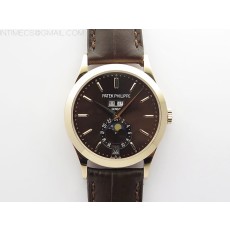 GR공장 애뉴얼 캘린더 로골 브라운다이얼 가죽스트랩 Annual Calendar Complications 5396 RG GRF Best Edition Black dial on Brown leather strap A324