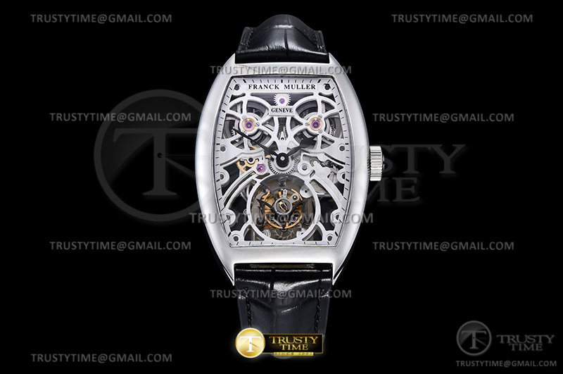 AB공장 프랭크뮬러 패스트 투어빌론 스틸 블랙핸즈 가죽스트랩 Fast Tourbillon Blk SS/LE SKE ABF Tourbillon