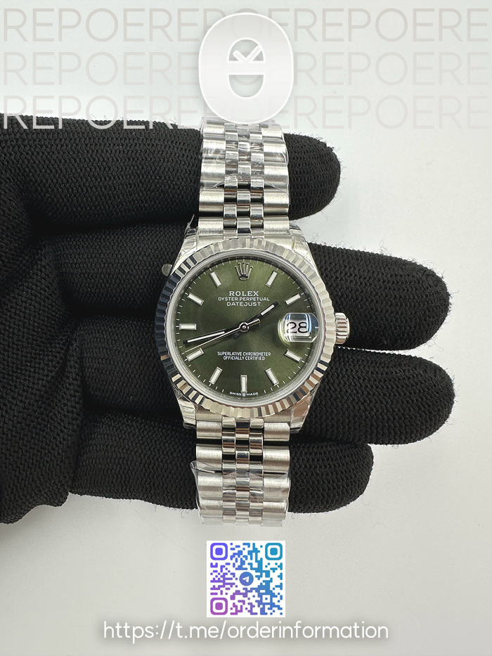 EW공장 롤렉스 레이디 데이저스트 31 스틸 그린다이얼 쥬빌레브레이슬릿 DJ Midsize 31mm Jub Flt SS/SS Green/Stk EWF