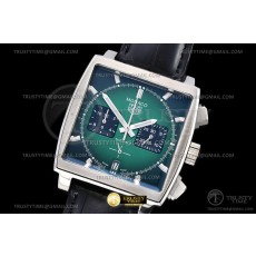 무명공장 태그호이어 모나코 크로노그래프 그린옴브르다이얼 가죽스트랩 Tag Monaco Chronograph SS/LE Green Jap VK64A