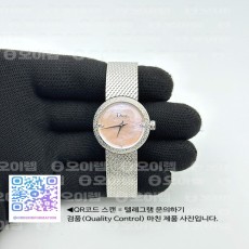 8848공장 디올 라 디 드 디올 스틸 핑크다이얼 브레이슬릿 La D de dior Satine SS Case 8848F 1:1 Best Edition MOP Pink Dial on SS bracelet Swiss Quartz