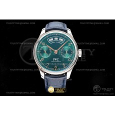 AZ공장 IWC 포르투기저 애뉴얼캘린더 스틸 그린다이얼 가죽스트랩 Portugieser Annual Cal SS/LE Grn/RG AZF A52850