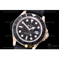 EW공장 롤렉스 요트마스터 40 로즈골드금통 블랙다이얼 러버스트랩 YachtMaster 126655 40mm RG/RU Blk EWF A3235