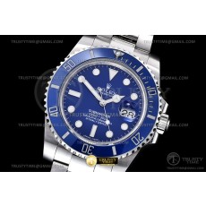 GM공장 V2 롤렉스 서브마리너 40 스틸 블루다이얼 스머프 브레이슬릿 Submariner 116619LB 904L SS/SS Blue GMF V2 VR3135