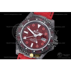 OM공장 롤렉스 GMT마스터2 카본케이스 레드커스텀 직물스트랩 GMT Master II GMT Red FC/NY Red OMF A3186 CHS