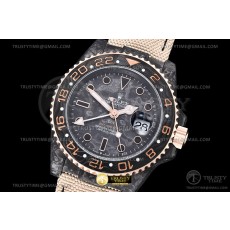 OM공장 롤렉스 GMT마스터2 카본케이스 옐로우커스텀 직물스트랩 GMT Master II GMT Everose FC/NY CAR OMF A3186 CHS