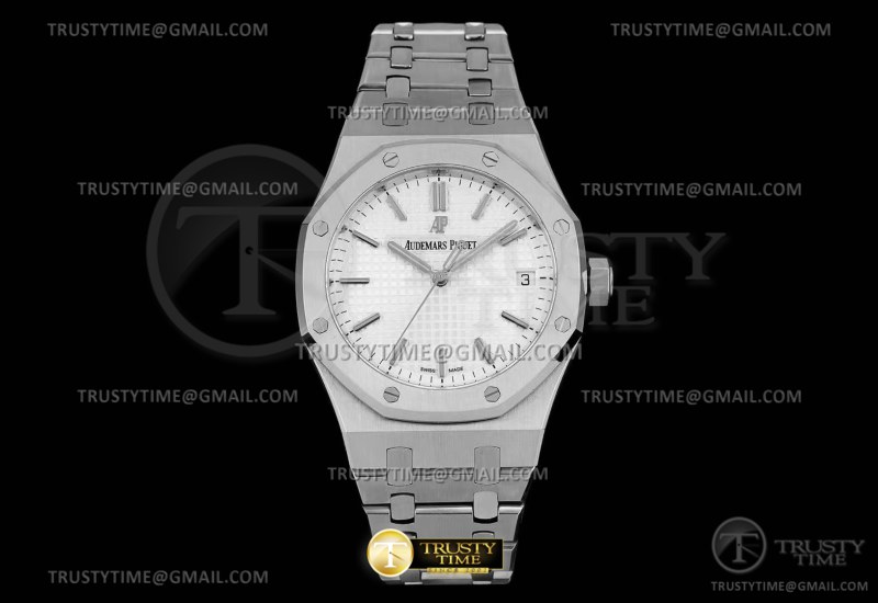 MP공장 오데마피게 로얄오크 15500 스틸 실버다이얼 브레이슬릿 Royal Oak 41mm 15500 SS/SS White MPF MY9015