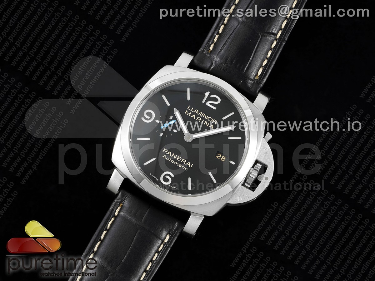 TT공장 파네라이 PAM1312 스틸 블랙다이얼 가죽스트랩 PAM1312 W TTF 1:1 Best Edition on Black Leather Strap P9010