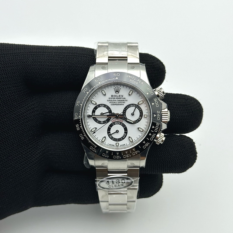 CLEAN공장 롤렉스 세라믹 데이토나 화이트다이얼 브레이슬릿 클린공장 Daytona 116500 904L CER/SS White Clean V3 A4130