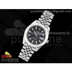 WF공장 롤렉스 데이저스트 41 스틸 블랙다이얼 플루티드베젤 쥬빌레브레이슬릿 DateJust 41 126334 WF 1:1 Best Edition 904L Steel Black Stick Dial on Jubilee Bracelet VR3235