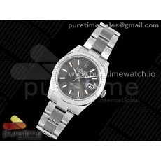 VS공장 롤렉스 데이저스트 41 스틸 그레이다이얼 플루티드베젤 오이스터브레이슬릿 다크로듐 DateJust 41 126334 904L SS VSF 1:1 Best Edition Gray Dial on Oyster Bracelet VS3235