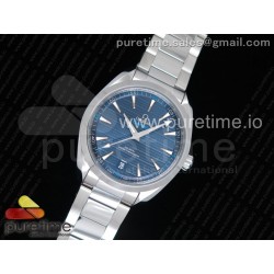VS공장 오메가 씨마스터 아쿠아테라 150m 스틸 블루다이얼 브레이슬릿 딥블루 41mm Aqua Terra 150M Master Chronometers VSF 1:1 Best Edition Gray Dial Blue Hand on SS Bracelet A8900 Super Clone