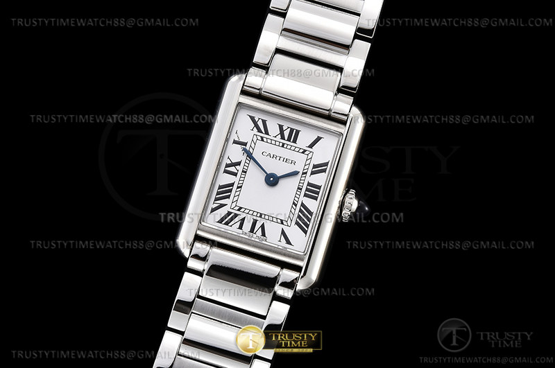 K11공장 까르띠에 탱크 머스트 스몰 스틸 화이트다이얼 브레이슬릿 CAR0549A - Cartier Tank Must Small SS/SS Wht K11 Sw Qtz