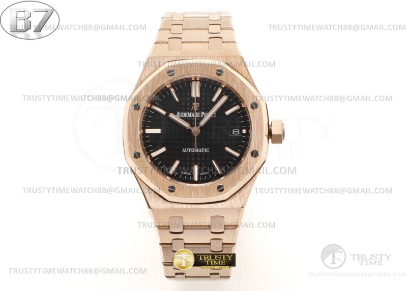 B7공장 오데마피게 로얄오크 15450OR 로즈골드금통 블랙다이얼 브레이슬릿 Royal Oak 37mm 15450OR RG/RG Black B7F MY9015