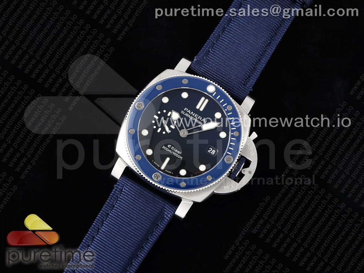 SB공장 파네라이 섭머저블 PAM1289 블루다이얼 블루나일론스트랩 SBF 1:1 Best Edition Blue Dial on Blue Nylon Strap P900 VS공장