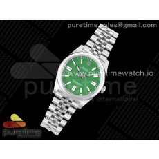 EW공장 롤렉스 오이스터퍼페츄얼 41미리 그린다이얼 쥬빌레브레이슬릿 Oyster Perpetual 41mm 124300 EWF Best Edition Green Dial on SS Jubilee Bracelet A3230