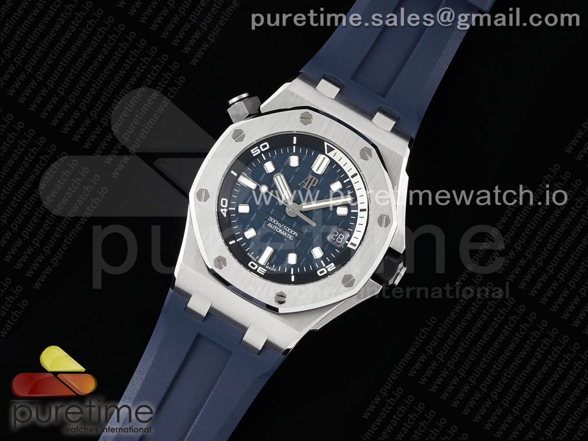 AP공장 오데마피게 로얄오크 오프쇼어 다이버 15720 블루다이얼 러버스트랩Royal Oak Offshore Diver 15720 SS APF 1:1 Best Edition Blue Dial on Blue Rubber Strap A4308