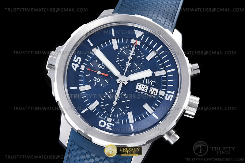 V6S공장 IWC 아쿠아타이머 크로노그래프 IW376806 블루다이얼 블루패턴러버스트랩 AquaTimer Chronograph IW376806 SS/RU Blue V6S A7750