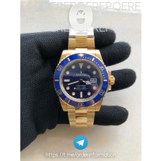 VS공장 롤렉스 서브마리너 41 옐로우골드금통 블루다이얼 3235무브먼트 청금통 Submariner 126618LB YGIYG BlueVSF VS3235