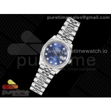 Clean공장 롤렉스 데이저스트 36  블루다이얼 텐포인트인덱스 플루티드베젤 쥬빌레브레이슬릿 DateJust 36 126234 Clean 1:1 Best Edition 904L Steel Blue Diamonds Dial on Jubilee Bracelet VR3235 클린공장