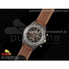 DIW공장 롤렉스 데이토나 DIW 카본케이스 브라운다이얼 브라운나일론스트랩 Daytona DIW Carbon/SS Case and Bezel DIWF Edition Brown Dial on Brown Nylon Strap A7750