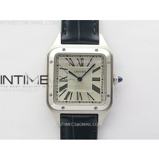 F1공장 까르띠에 산토스 뒤몽 43.5mm 실버다이얼 블루가죽스트랩 Santos Dumont 43.5mm SS F1F Best Edition Silver Dial on Blue Leather Strap Quartz