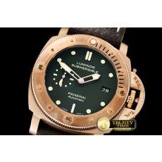 VS공장 파네라이 PAM382 브론조 그린다이얼 가죽스트랩 PAM382N Bronzo Submersible BR/LE Green VSF V2 Mod9000